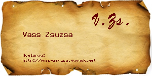 Vass Zsuzsa névjegykártya